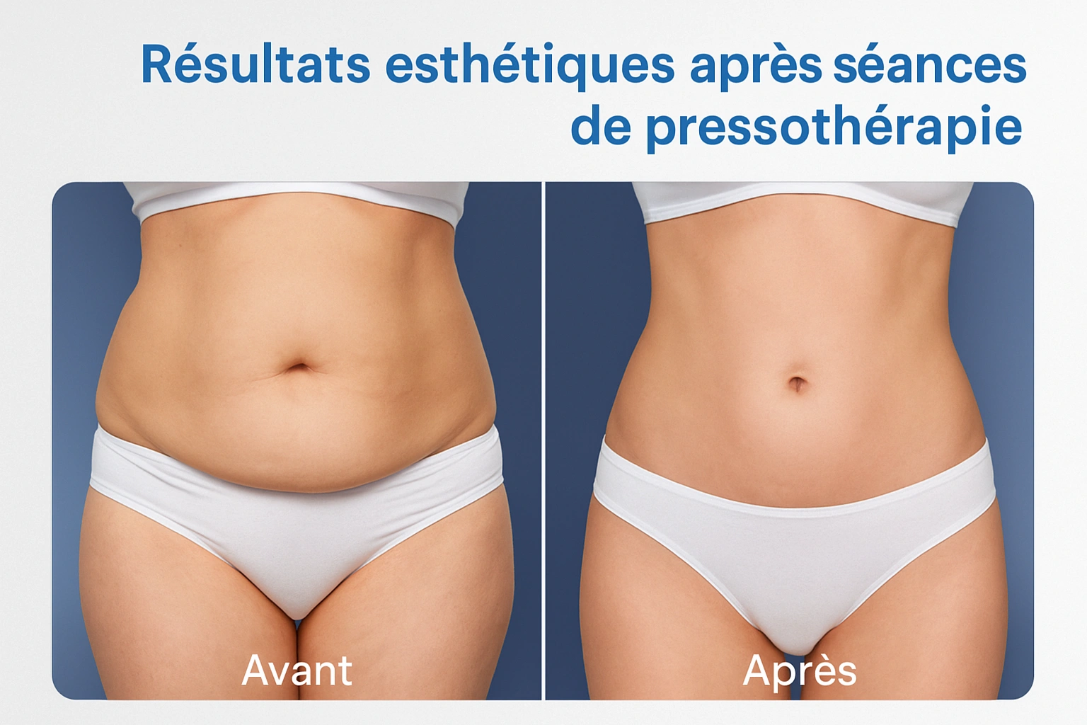 R&eacute;sultats esth&eacute;tiques apr&egrave;s pressoth&eacute;rapie