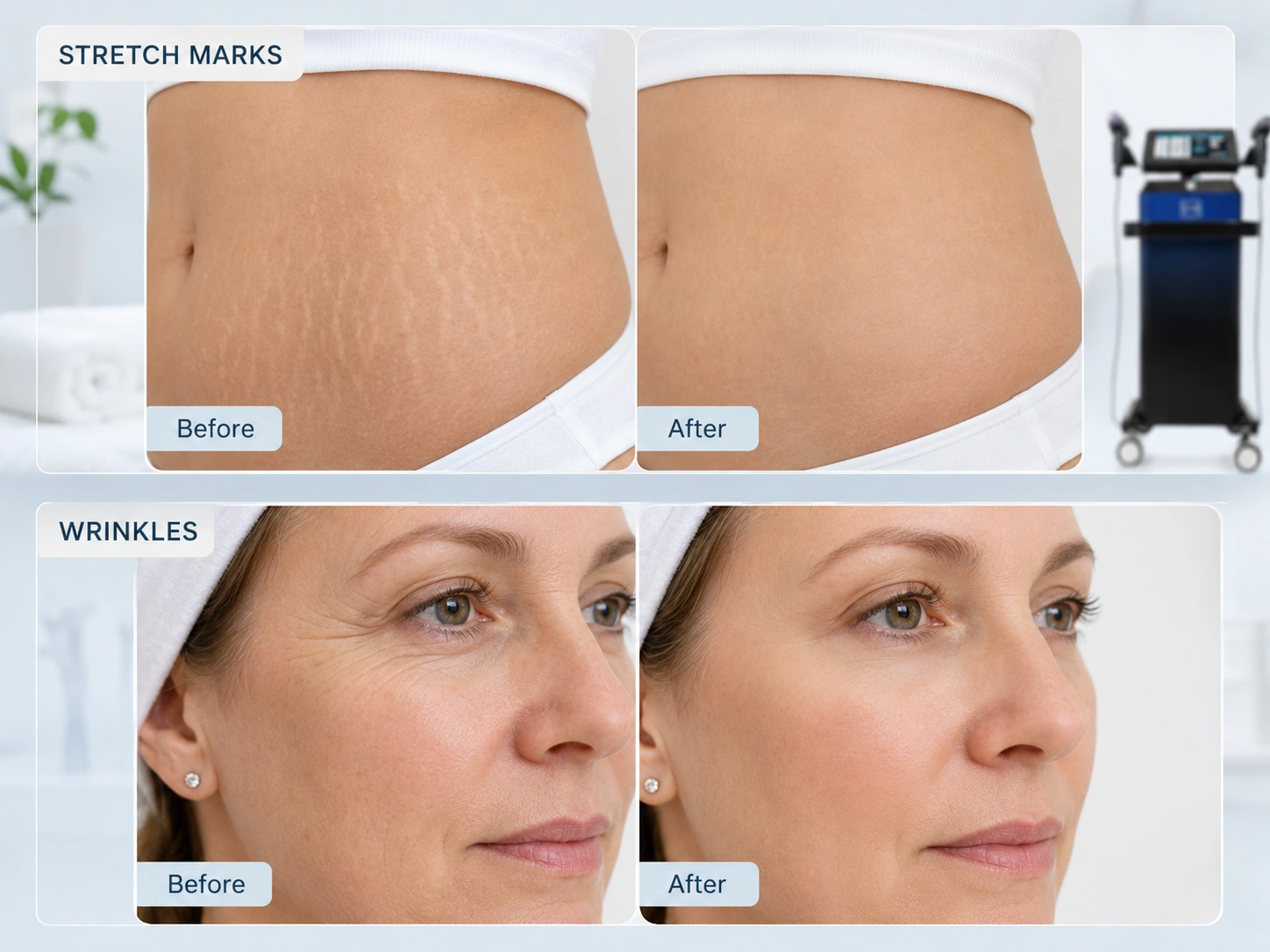Emmalaser Morpheus8 style RF microneedling machine for face and body treatments